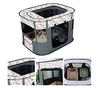 Chiyyak Maison pour Chat Pliable en Respirante avec Espace Intérieur Spacieux pour Que Les Chats Nouveau-nés Puissent Respirer en Douceur (Gris)