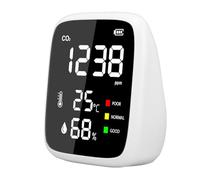 Chiyyak Mini Détecteur de CO2 Portable, Testeur de qualité de L'air de Haute Précision pour l'environnement Intérieur