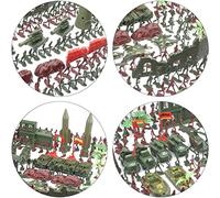 Chiyyak Mini Soldat pour Hommes, Figurines d'action de L'armée, Ensemble de Jouets de Champ de Bataille Imaginatif, matériau: Plastique