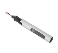 Chiyyak Mini Stylo de Gravure Vibro Graveur avec Batterie de 300 MAh pour Enlever les Ongles, adapté à la Gravure sur Plastique et Cuir, Design Léger et Portable (Argent)