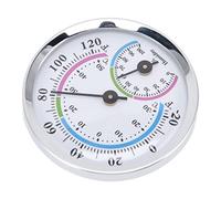 Chiyyak Mini Thermomètre Interne et Hygromètre, 2 en 1, Structure Compacte, échelle Claire, Compteur d'humidité en Argent pour Serres