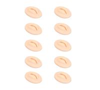 Chiyyak Modèle de Pratique de Fausses Lèvres 10 Pièces avec Forme de Dents, Fausses Lèvres en Silicone pour L'entraînement Pratique, Largement utilisé pour la Novice, (Peau claire)