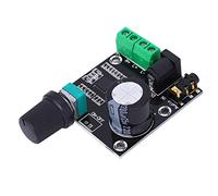 Chiyyak Module Amplificateur Haute Puissance à 2 Canaux PAM8610 12 V pour Utilisation de Projet de Petite Taille avec Protection contre les Surintensités