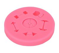 Chiyyak Moule en Silicone en Forme D'haltère pour Fondant, Moule de Cuisson en Silicone pour équipement de Fitness avec des Détails Raffinés pour la Décoration de Gâteaux, Chocola