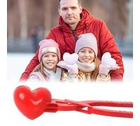 Chiyyak Outil de Moule de Boule de Neige Résistant à l'usure de Pince de Fabricant de Boule de Neige de Forme de Coeur en Plastique Durable pour Le de de de Famille Rouge 13.39in Tout Le Monde