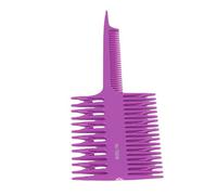 Chiyyak Peigne de Teinture de Cheveux pour Sectionner et Mettre en évidence avec un Design Double Face pour un Usage en Salon et en Bricolage - Matériau ABS (Violette)