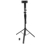 Chiyyak Perche à Selfie, Extensible de 185 Cm en Alliage D'aluminium Léger avec étau Rotatif à 360° et Stabilisateur Anti-secousse, pour Smartphones iOS