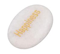 Chiyyak Pierre de Marbre, Décoration de Pierres Précieuses Naturelles Inspirantes Gravées, Artisanat avec Finition Brillante à Polissage élevé, pour Salon, Salle de Bain, Aquarium (Bonheur)