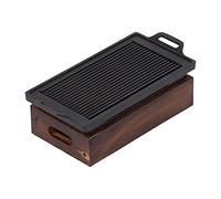 Chiyyak Plaque de Barbecue Antiadhésive, Base à Double Usage en Alliage D'aluminium Pin 12,5x5,9x3,6 Pouces pour Barbecue et Restaurants