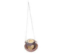 Chiyyak Plateau d'alimentation pour Oiseaux en Résine Durable pour Une Utilisation en Extérieur, Forme de Souche d'arbre Décorative Polyvalente, Plaisir D'observation des Oiseaux, Esthétique de Votre