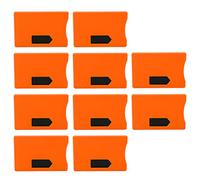 Chiyyak Porte-Cartes de Crédit, Manchon de Prévention du Vol, Compact, 10 Pièces, Protection de Voyage pour la Gestion Communautaire, Matériau ABS (Orange)