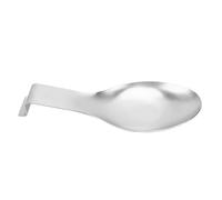Chiyyak Repose-cuillère en Acier Inoxydable, Repose-spatule, Porte-ustensiles, Conception Lisse Résistante à la Chaleur avec Finition Moderne Facile à Nettoyer pour L'organisation (Argent)