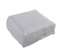 Chiyyak Sac de Rangement avec Housse de Pouf, Ottoman de Sol Polyvalent avec Poubelle Cachée, Repose-Pieds 23,6 X 23,6 X 7,9 Pouces pour Salon, Chambre à Coucher, Chambre d'enfant (Kaki Clair)