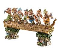 Chiyyak Sept nains en résine, Statue de jardin style bohème, décoration pour intérieur et extérieur