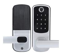 Chiyyak Serrure de Porte sans arte de Mot de Passe Avancée à Empreintes Digitales, Télécommande pour, Alliage de Zinc, 1 Kit pour la Protection de la Maison Intelligente
