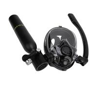 Chiyyak Système Respiratoire de Plongée, Mini Réservoir Portable et Sûr avec Couverture Complète pour la Plongée en Apnée et Les Voyages de (Noire)