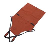 Chiyyak Tablier de Travail du Bois Robuste, Tablier de Soudage en Cuir avec 10 Poches à Outils, Sangles Arrière Croisées Réglables pour Griller, Jardinage, Réparation de Voiture