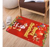 Chiyyak Tapis de Noël, Décoration de Noël, Tapis de Sol pour Cuisine, de Bain, du Père, Plancher sans Glissement, Un Joyeux, imprimé de, de Bain, 50 X 80 Cm