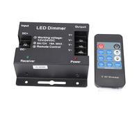 Chiyyak Variateur LED sans fil RF - Luminosité réglable - Pour bande lumineuse LED PWM CC 12 V-24 V - Avec télécommande à 11 touches