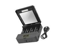 CHIZISX Adaptateur de charge de batterie solaire USB C à 4 emplacements pour batteries 26650/21700/18650/18500/16340/14500