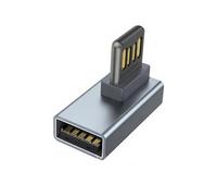 CHIZISX Adaptateur USB double orientation, charge rapide, construction en métal, économie d'espace, transfert de données, convertisseur USB double face, adaptateur USB