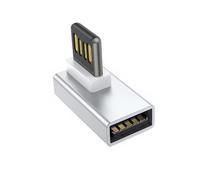 CHIZISX Adaptateur USB double orientation, charge rapide, construction en métal, économie d'espace, transfert de données, convertisseur USB double face, adaptateur USB