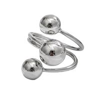 CHIZISX Bague ouverte à plusieurs cercles de taille réglable pour les amateurs de mode, accessoire élégant de fête, Métal, Aucune pierre précieuse