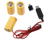 CHIZISX Battery Eliminators, 1 jeu de câbles d'éliminateur de batterie LR14 C, câble d'alimentation + adaptateur USB-C pour remplacer les piles 3,5 V LR14 C pour cuisinière à gaz