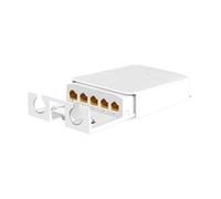 CHIZISX Boîtier étanche 4 ports répartiteur de signaux pour utilisation en extérieur avec indicateurs LED Installation facile Dispositif de connectivité ABS Boîtier dur Répartiteur d'ordinateur