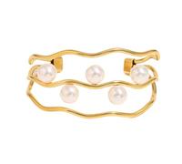 CHIZISX Bracelet contemporain en acier inoxydable avec perles empilables pour de nombreuses occasions