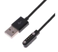 CHIZISX Câble de charge USB avec cordon d'alimentation, support pour montre connectée KW88 KW18 GT88 en cuir, bracelet de montre de sport, boucle en métal, cadre