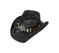 CHIZISX Chapeau de paille de cowboy léger et flexible UPF50+ à large bord pour la plage, cosplay, plein air, unisexe, réglable, pour activités de plein air, chapeau de plage, E, Taille unique