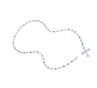 CHIZISX Collier élégant avec pendentif en forme de croix en oxyde de zirconium coloré, taille unique, Zinc, Pas de gemme