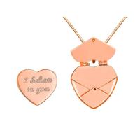 CHIZISX Collier médaillon en forme de cœur en acier inoxydable - Design élégant - Portable - Pour femmes à la mode et occasions spéciales, taille unique, Cuivre + pièce d'amour en acier inoxydable