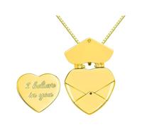 CHIZISX Collier médaillon en forme de cœur en acier inoxydable - Design élégant - Portable - Pour femmes à la mode et occasions spéciales, taille unique, Cuivre + pièce d'amour en acier inoxydable