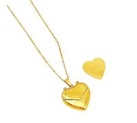 CHIZISX Collier ras du cou avec médaillon en forme de cœur gravé pour la Saint-Valentin, taille unique, Acier titane, Pas de gemme