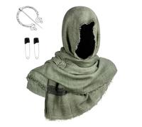 CHIZISX Écharpe à capuche médiévale Rogues Renaissances Accessoires de costume Cache-cou Chapeau à capuche Cadeaux Rogues Cowl Écharpe