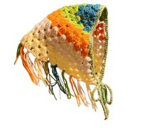 CHIZISX Écharpe tricotée triangulaire unisexe avec franges confortable et élégante pour l'hiver Écharpe tendance Bandana doux, couleur, taille unique