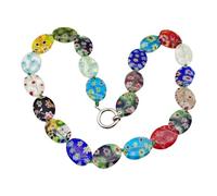 CHIZISX Élégant collier de perles vintage délicat en verre - Chaîne de cou portable pour embellir n'importe quelle tenue, taille unique, Verre/émaillé, Pas de gemme