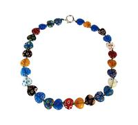 CHIZISX Élégant collier de perles vintage délicat en verre - Chaîne de cou portable pour embellir n'importe quelle tenue, taille unique, Verre/émaillé, Pas de gemme