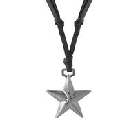CHIZISX Élégant collier en corde réglable en forme d'étoile qui ajoute une touche d'individualité à n'importe quelle tenue. Texture cuir et alliage, taille unique, PU + alliage, Pas de gemme