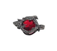 CHIZISX Épinglette à la mode sophistiquée en forme de corbeau avec des motifs d'huile qui coule - Accessoire contrasté pour les fêtes et les costumes, taille unique, Métal, Pas de gemme