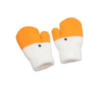 CHIZISX Gants coupe-vent en tricot unisexe doux pour couvrir intégralement les doigts pour le travail, les parents, les enfants, chauds pour l'hiver, blanc, M