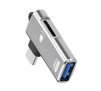 CHIZISX Liaison de données rapide de type C vers USB avec fente pour carte de stockage Processeur de transfert rapide pour appareil photo appareils mobiles et ordinateurs portables Transfert de