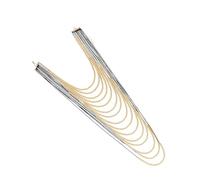 CHIZISX Long collier plastron cascade multi brins chaîne de cou tendance clavicule accessoire pour robe bal de fin d'année fête, taille unique, Métal, Pas de gemme