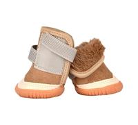 CHIZISX Lot de 2 chaussures d'hiver isolées pour chien pour ours et bichons en daim chaud et confortables offrant une protection thermique