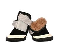 CHIZISX Lot de 2 chaussures d'hiver isolées pour chien pour ours et bichons en daim chaud et confortables offrant une protection thermique
