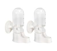 CHIZISX Lot de 2 distributeurs d'eau automatiques pour oiseaux - Bouteille d'eau pour perroquets et petit design à suspendre - Installation facile - Qualité alimentaire