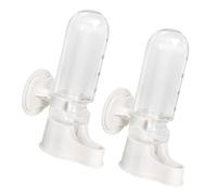 CHIZISX Lot de 2 distributeurs d'eau automatiques pour oiseaux - Bouteille d'eau pour perroquets et petit design à suspendre - Installation facile - Qualité alimentaire