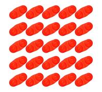 CHIZISX Lot de 25 anneaux doubles lumineux sur les cloches de signalisation de pêche haute sensibilité pour les amateurs de pêche de nuit